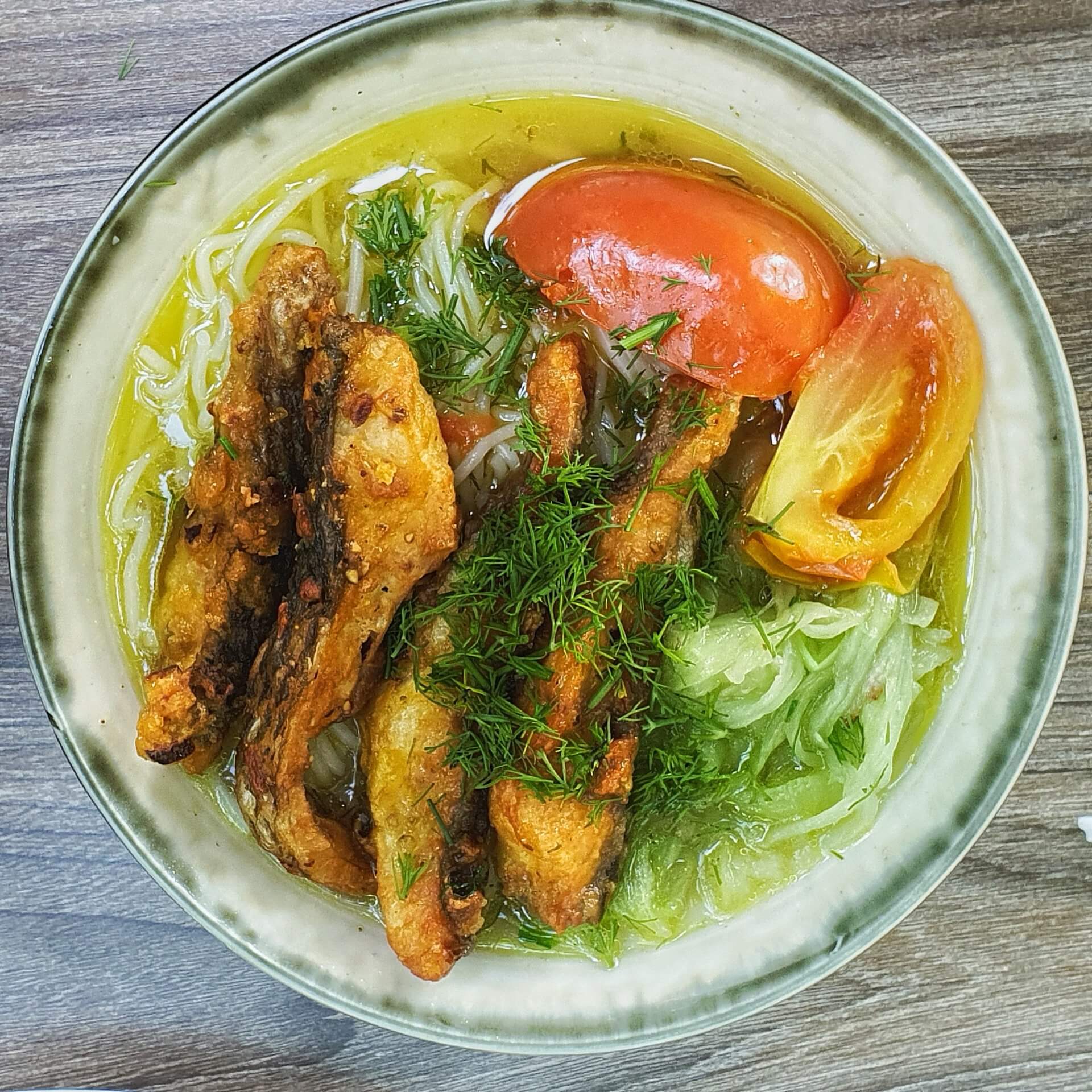 17. Bun Rice Noodle Soup With Fish Fillet