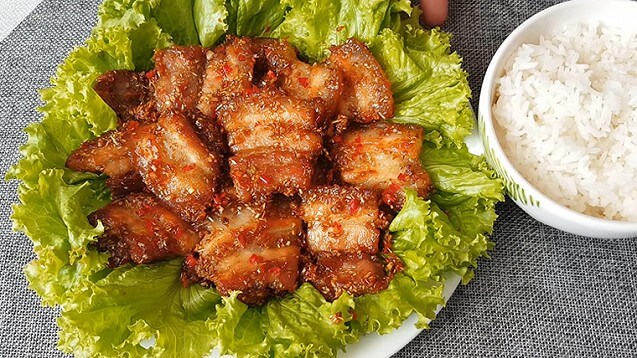 33. Stir-fried Chili & Lemongrass Meat With Rice